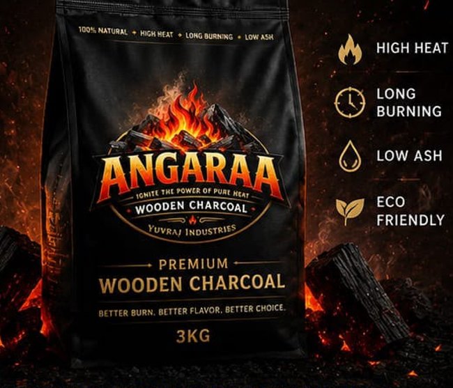 ANGARAA premium wooden charcoal pack